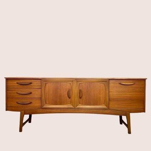 Mid Century Teak Sideboard, Vintage Stonehill Credenza