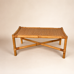 Load image into Gallery viewer, Vintage Bamboo &amp; Cane Coffee Table
