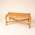 Load image into Gallery viewer, Vintage Bamboo &amp; Cane Coffee Table
