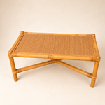 Load image into Gallery viewer, Vintage Bamboo &amp; Cane Coffee Table
