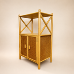 Load image into Gallery viewer, Angraves Bamboo Rattan Shelving Unit, Vintage Boho Bookshelf Cupboard
