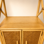 Load image into Gallery viewer, Angraves Bamboo Rattan Shelving Unit, Vintage Boho Bookshelf Cupboard
