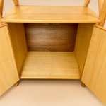 Load image into Gallery viewer, Angraves Bamboo Rattan Shelving Unit, Vintage Boho Bookshelf Cupboard
