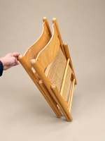 Load image into Gallery viewer, Pair of Habitat Folding Chairs — Beech &amp; Woven Cane, 1970s
