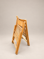 Load image into Gallery viewer, Pair of Habitat Folding Chairs — Beech &amp; Woven Cane, 1970s

