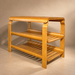 Load image into Gallery viewer, IKEA Kantra Bentwood Side Table / Shoe Rack by Richard Clack, 1999, Flip-Over Shelves
