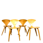 Load image into Gallery viewer, Set of 4 Norman Cherner Pretzel Mid Century Dining Chairs
