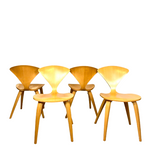 Load image into Gallery viewer, Set of 4 Norman Cherner Pretzel Mid Century Dining Chairs
