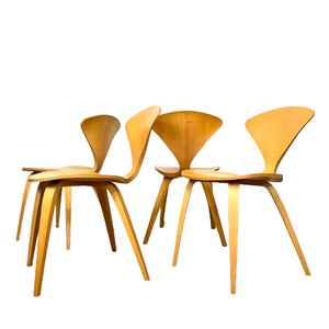 Set of 4 Norman Cherner Pretzel Mid Century Dining Chairs