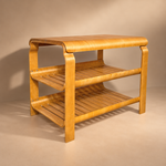 Load image into Gallery viewer, IKEA Kantra Bentwood Side Table / Shoe Rack by Richard Clack, 1999, Flip-Over Shelves
