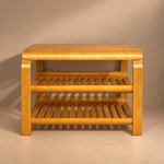 Load image into Gallery viewer, IKEA Kantra Bentwood Side Table / Shoe Rack by Richard Clack, 1999, Flip-Over Shelves
