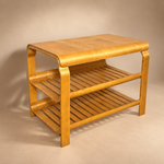 Load image into Gallery viewer, IKEA Kantra Bentwood Side Table / Shoe Rack by Richard Clack, 1999, Flip-Over Shelves
