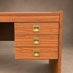 Load image into Gallery viewer, Mid Century Teak Effect Desk, Vintage Retro Desk 1970s
