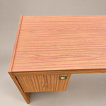 Load image into Gallery viewer, Mid Century Teak Effect Desk, Vintage Retro Desk 1970s
