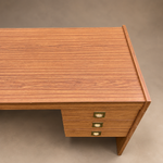 Load image into Gallery viewer, Mid Century Teak Effect Desk, Vintage Retro Desk 1970s
