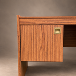 Load image into Gallery viewer, Mid Century Teak Effect Desk, Vintage Retro Desk 1970s

