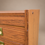 Load image into Gallery viewer, Mid Century Teak Effect Desk, Vintage Retro Desk 1970s
