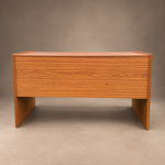 Load image into Gallery viewer, Mid Century Teak Effect Desk, Vintage Retro Desk 1970s
