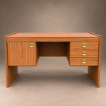 Load image into Gallery viewer, Mid Century Teak Effect Desk, Vintage Retro Desk 1970s
