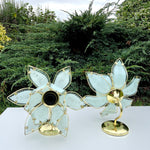 Load image into Gallery viewer, Pair of Mid Century Lotus Flower Wall Lamp, Regency Style
