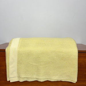 Vintage Yellow Cellular Large Blanket King size