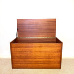 Load image into Gallery viewer, Mid Century Large Teak Blanket Box, Ottoman Storage Chest
