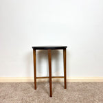 Load image into Gallery viewer, Midcentury Teak Folding Small Side Bedside Table, Vintage Retro End Table, Danish Style
