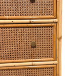 Load image into Gallery viewer, Vintage Boho Bamboo Rattan Chest of 3 Drawers
