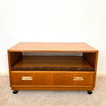Load image into Gallery viewer, G Plan Teak TV Unit — Drawer, Shelf &amp; Castors
