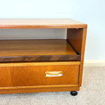Load image into Gallery viewer, G Plan Teak TV Unit — Drawer, Shelf &amp; Castors
