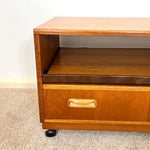 Load image into Gallery viewer, G Plan Teak TV Unit — Drawer, Shelf &amp; Castors
