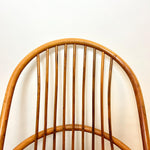 Load image into Gallery viewer, Vintage Bamboo Cane Swivel Egg Chair with seat cushion
