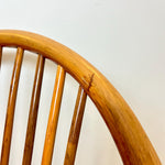 Load image into Gallery viewer, Vintage Bamboo Cane Swivel Egg Chair with seat cushion
