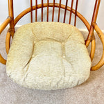 Load image into Gallery viewer, Vintage Bamboo Cane Swivel Egg Chair with seat cushion
