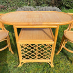 Load image into Gallery viewer, Vintage Bamboo Compact Bistro Breakfast Dining Set Bar
