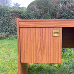 Load image into Gallery viewer, Mid Century Teak Effect Desk, Vintage Retro Desk 1970s
