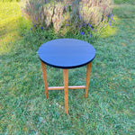 Load image into Gallery viewer, Midcentury Teak Folding Small Side Bedside Table, Vintage Retro End Table, Danish Style
