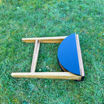 Load image into Gallery viewer, Midcentury Teak Folding Small Side Bedside Table, Vintage Retro End Table, Danish Style
