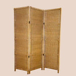 Load image into Gallery viewer, Vintage Wicker Three Panel Room Divider — 1980s
