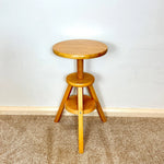 Load image into Gallery viewer, Vintage Adjustable Wooden Screw Stool — 1990s

