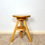 Load image into Gallery viewer, Vintage Adjustable Wooden Screw Stool — 1990s
