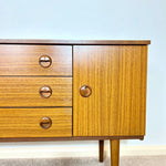 Load image into Gallery viewer, Vintage Schreiber Teak Sideboard — Three Drawers, Two Cupboards
