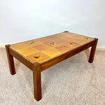 Load image into Gallery viewer, Vintage Tile-Top Coffee Table — Lava Glaze, Refinished
