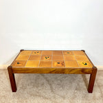 Load image into Gallery viewer, Vintage Tile-Top Coffee Table — Lava Glaze, Refinished
