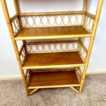 Load image into Gallery viewer, Vintage Bamboo Arched Shelving Unit — Five Tier Bookcase
