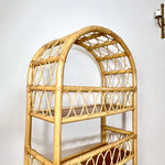 Load image into Gallery viewer, Vintage Bamboo Arched Shelving Unit — Five Tier Bookcase
