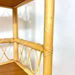 Load image into Gallery viewer, Vintage Bamboo Arched Shelving Unit — Five Tier Bookcase
