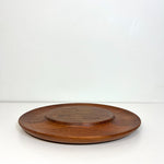 Load image into Gallery viewer, Vintage Teak Lazy Susan &amp; Cheese Board Set
