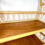 Load image into Gallery viewer, Vintage Bamboo Arched Shelving Unit — Five Tier Bookcase
