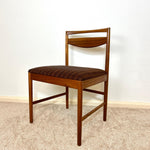 Load image into Gallery viewer, Pair of McIntosh Teak Dining Chairs — Brown Bouclé Upholstery
